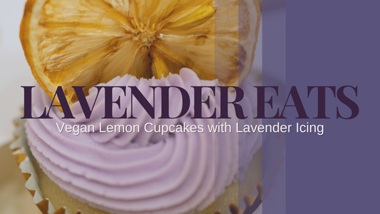 Vegan Lemon Cupcakes with Lavender Icing