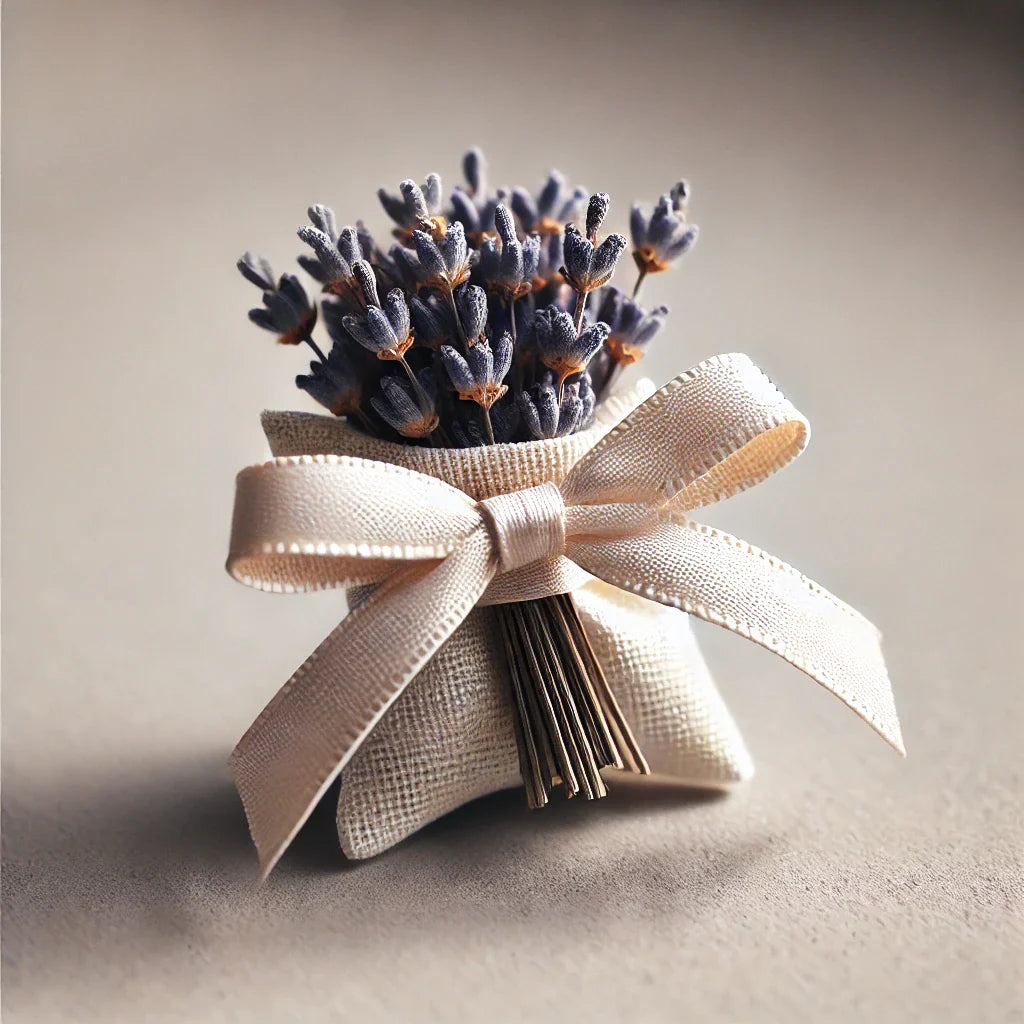 lavender bundle wrapped in ribbon